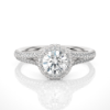 Picture of Elegant Diamond Ring With A Twisted Halo And A Center 0.55 Ct Solitaire .(1 CTW Diamonds)