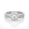 Picture of A Classic 1.10 CT Solitaire Design Elevated With Dazzling Pave Band In 1.50 CTW Total