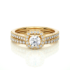 Picture of A Classic 1.10 CT Solitaire Design Elevated With Dazzling Pave Band In 1.50 CTW Total