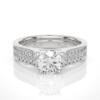 Picture of Elegant Solitaire Ring With wide Pave Set Band - 0.80 Ct Solitaire (1.30 CTW Diamonds)