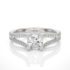 Picture of Hidden Halo Ring With Split Pave Shank And Round Center Stone - 1.10 CTW