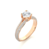 Picture of 0.60 Carat Round Cut Center Stone Ring With A Split Shank (1.15CTW Diamonds)