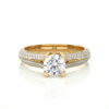 Picture of 0.60 Carat Round Cut Center Stone Ring With A Split Shank (1.15CTW Diamonds)