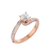 Picture of 0.85 Carat Lab Grown Diamond Solitaire Ring with Side Accents.