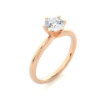 Picture of  1.20 CT Classic Round Cut Diamond Solitaire Ring With A Minimalist Band.