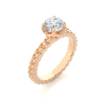 Picture of 1.10 Carat Round Cut Diamond Ring With An Intricately Braided Band.