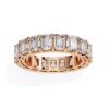 Picture of 5Carat Emerald Cut Lab Grown diamond Eternity Band