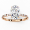 Picture of 1.20 Carat Oval Solitaire Diamond Ring With A Pave Band.(1.43 Ctw Diamonds)