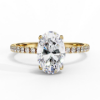 Picture of 1.20 Carat Oval Solitaire Diamond Ring With A Pave Band.(1.43 Ctw Diamonds)