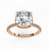Picture of Glamorous 3 Carat Solitaire Cushion Lab Grown Diamond Ring.(3.25 Ctw Diamonds)