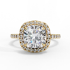 Picture of 1.70 Carat Solitaire Cushion Cut Ring With Halo.