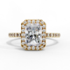 Picture of 2.20 Carat Radiant Solitaire Halo Ring.(2.90 Ctw Diamonds)