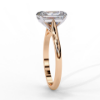 Picture of 2.55 Carat Emerald Cut Solitaire Lab Grown Diamond Ring.