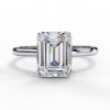 Picture of 2.55 Carat Emerald Cut Solitaire Lab Grown Diamond Ring.