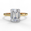 Picture of 2.55 Carat Emerald Cut Solitaire Lab Grown Diamond Ring.