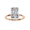 Picture of 2.45 Carat Radiant Cut Diamond Solitaire Ring in Minimalist Band Design.(2.50 Ctw Diamonds)