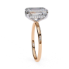 Picture of 2.55 Carat Emerald Cut Lab Grown Diamond Ring With a Hidden Halo.(2.60 Ctw Diamonds)