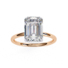 Picture of 2.55 Carat Emerald Cut Lab Grown Diamond Ring With a Hidden Halo.(2.62 Ctw Diamonds)