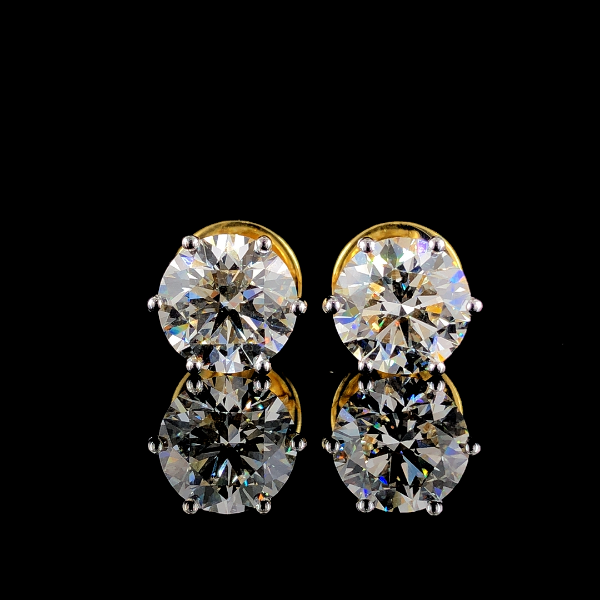 Picture of Elegant 5 Carat Total Solitaire Earrings.