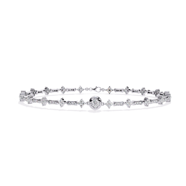 Picture of 0.80CT Floral Diamond Bracelet With Elegant Detailing.