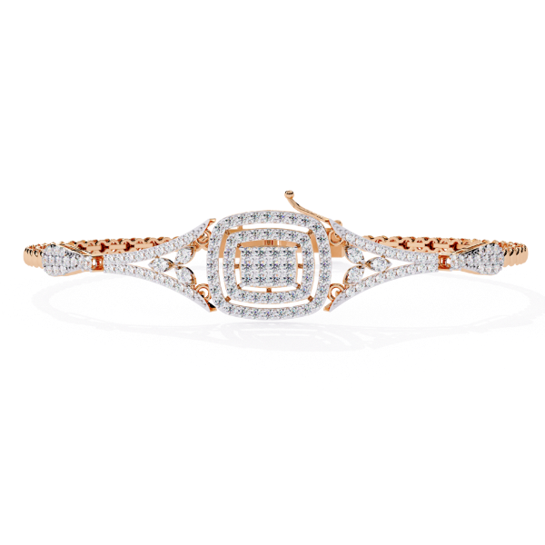 Picture of 1.10 Carat Round Diamond Bracelet With A Cluster Design.