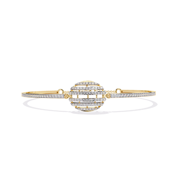 Picture of Striking Bracelet Featuring A Layered Diamond Sphere.
