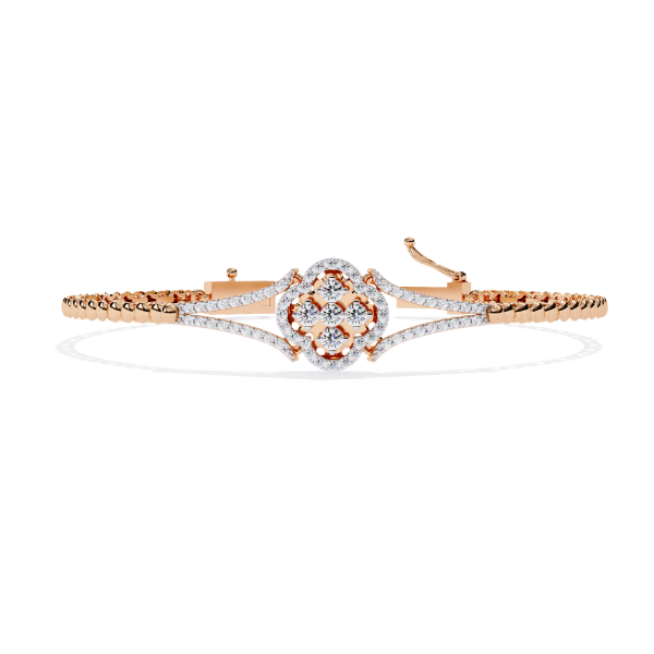 Picture of Graceful Floral Diamond Bracelet.
