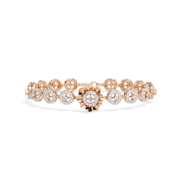 Picture of Modern Diamond Bracelet With Circular Flair.