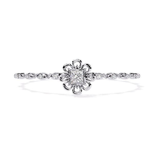 Picture of Intricate Floral Inspired Diamond Bracelet Design.