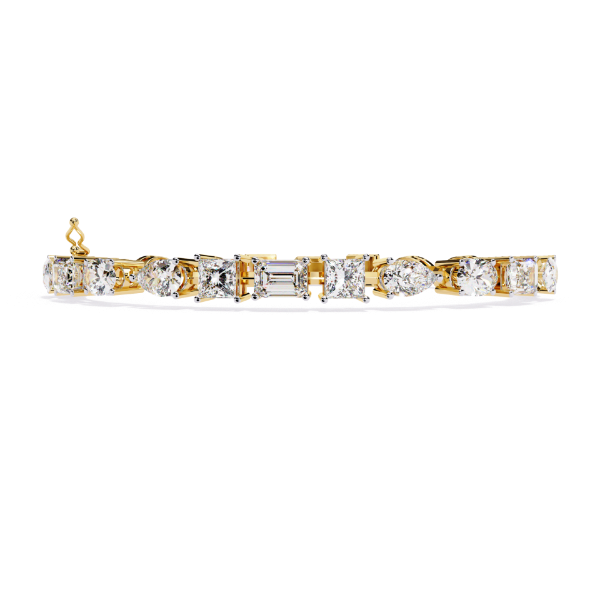 Picture of 13.80 Ct Bracelet Showcasing Pear, Princess, Oval & Emerald Cut Diamonds.