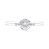 Picture of Double Chain Bracelet With A Dazzling Diamond Centerpiece.