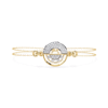 Picture of Double Chain Bracelet With A Dazzling Diamond Centerpiece.