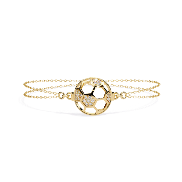 Picture of Unique Bracelet With A Football Motif And Diamond Detailing.