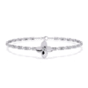Picture of Diamond Bracelet Highlighted By A Sculpted Floral Emblem.