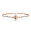 Picture of Diamond Bracelet Highlighted By A Sculpted Floral Emblem.