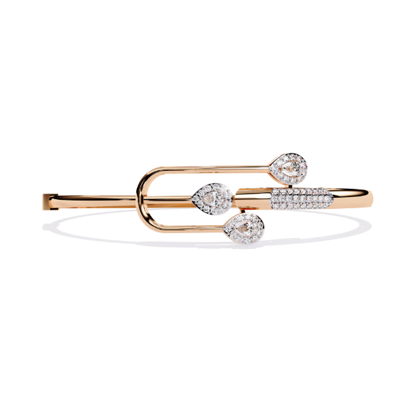 Picture of 0.75 Carat Modern Diamond Bracelet With Pear Shaped Motifs.