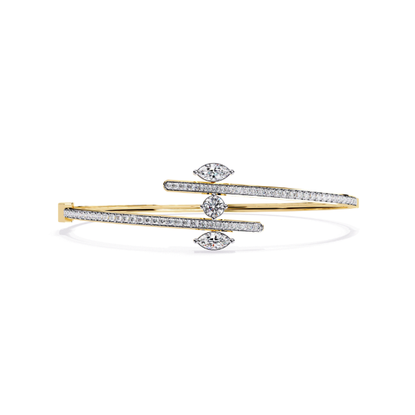 Picture of 1.60 Carat Diamond Bracelet With Marquise & Round Cuts In A Sleek Design