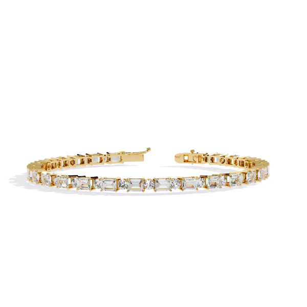 Picture of Dual Brilliance – 5.10 Carat Round & Emerald Cut Bracelet