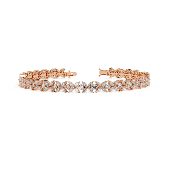 Picture of Floral Aura – 6.25 Carat Diamond Cluster Bracelet