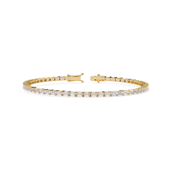 Picture of Linear luxe - 3.55 Carat Emerald Cut Diamond Tennis Bracelet.