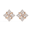 Picture of FloraTwist Diamond Studs - 0.80 Carat Round Cut.