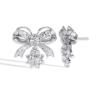 Picture of Celeste Bow Drop Earrings - 2.20 Carat Round Diamonds.