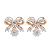 Picture of Celeste Bow Drop Earrings - 2.20 Carat Round Diamonds.