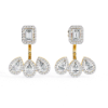 Picture of Halo Drops - Emerald,Round And Pear Diamond Magic In 3.60 Carat.