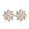 Picture of 2 Carat Sparkle Petals – Round Diamond Stud Earrings