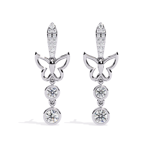 Picture of Wings of Shine – 0.55 Carat Diamond Drop Earrings