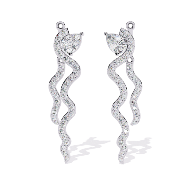Picture of Mystic Flow – 0.85 Carat Pear-Top Diamond Danglers