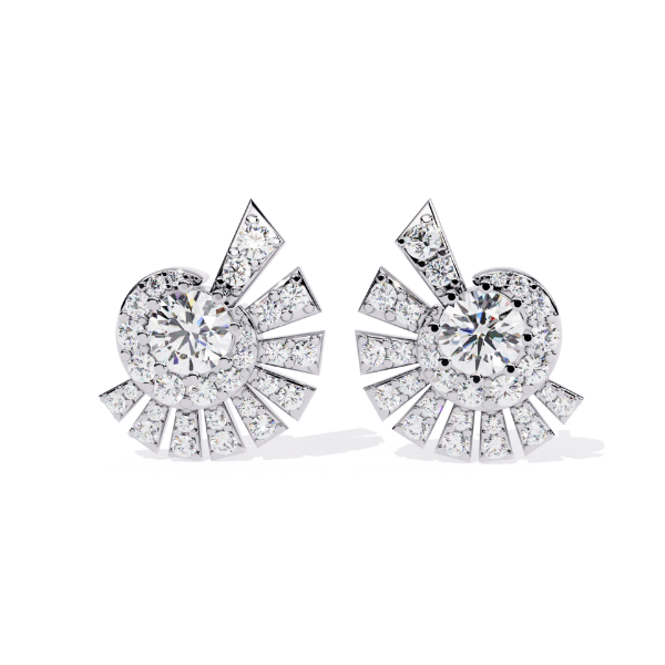 Picture of 1.70 Carat Diamond Sunburst Studs – Shine Beyond the Ordinary
