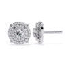 Picture of Timeless Brilliance - 2.30 CT Round Diamond Halo Earrings.