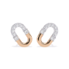 Picture of Bold Elegance - Round Diamond U - Link Earrings.